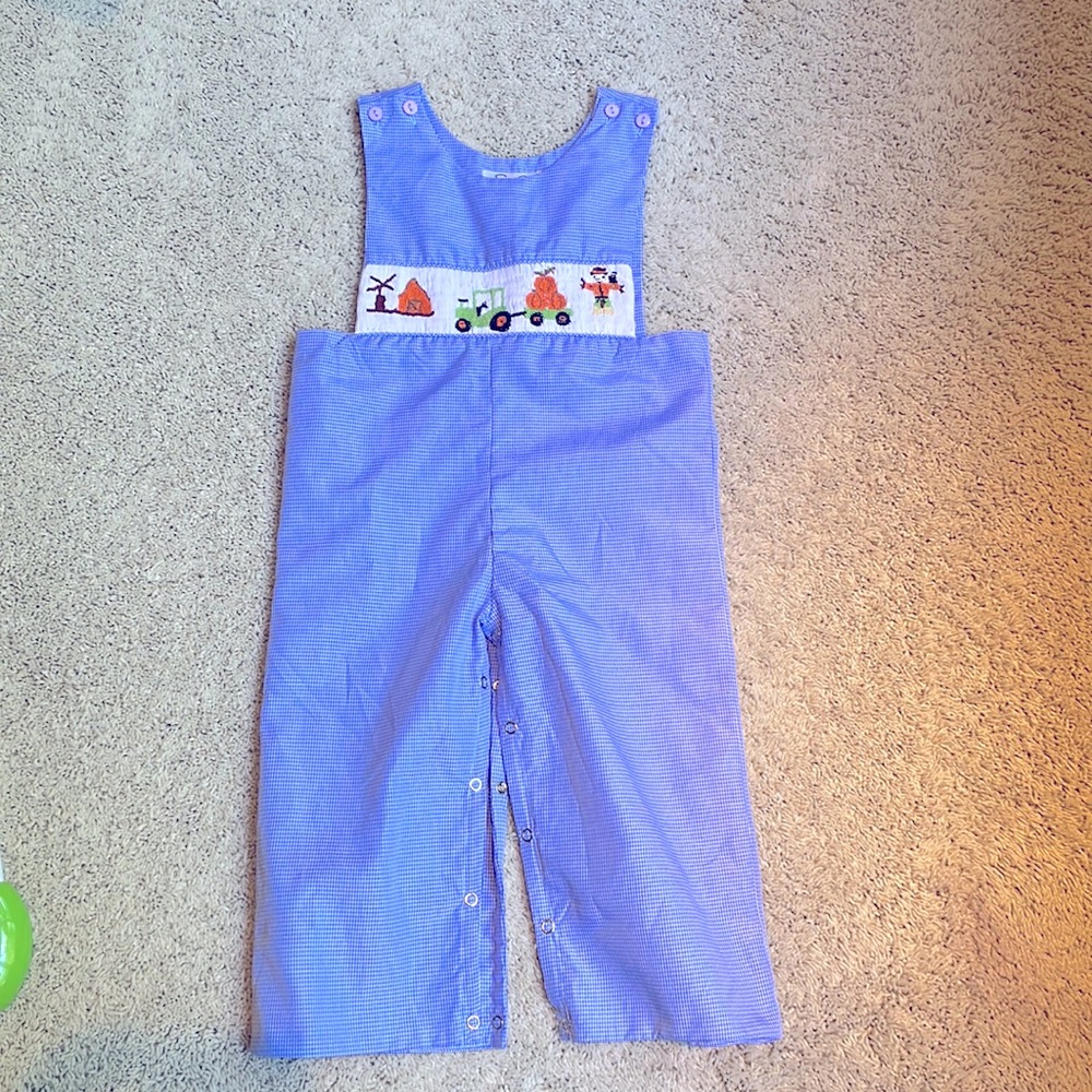 Fall smocked long Jon boys 2t